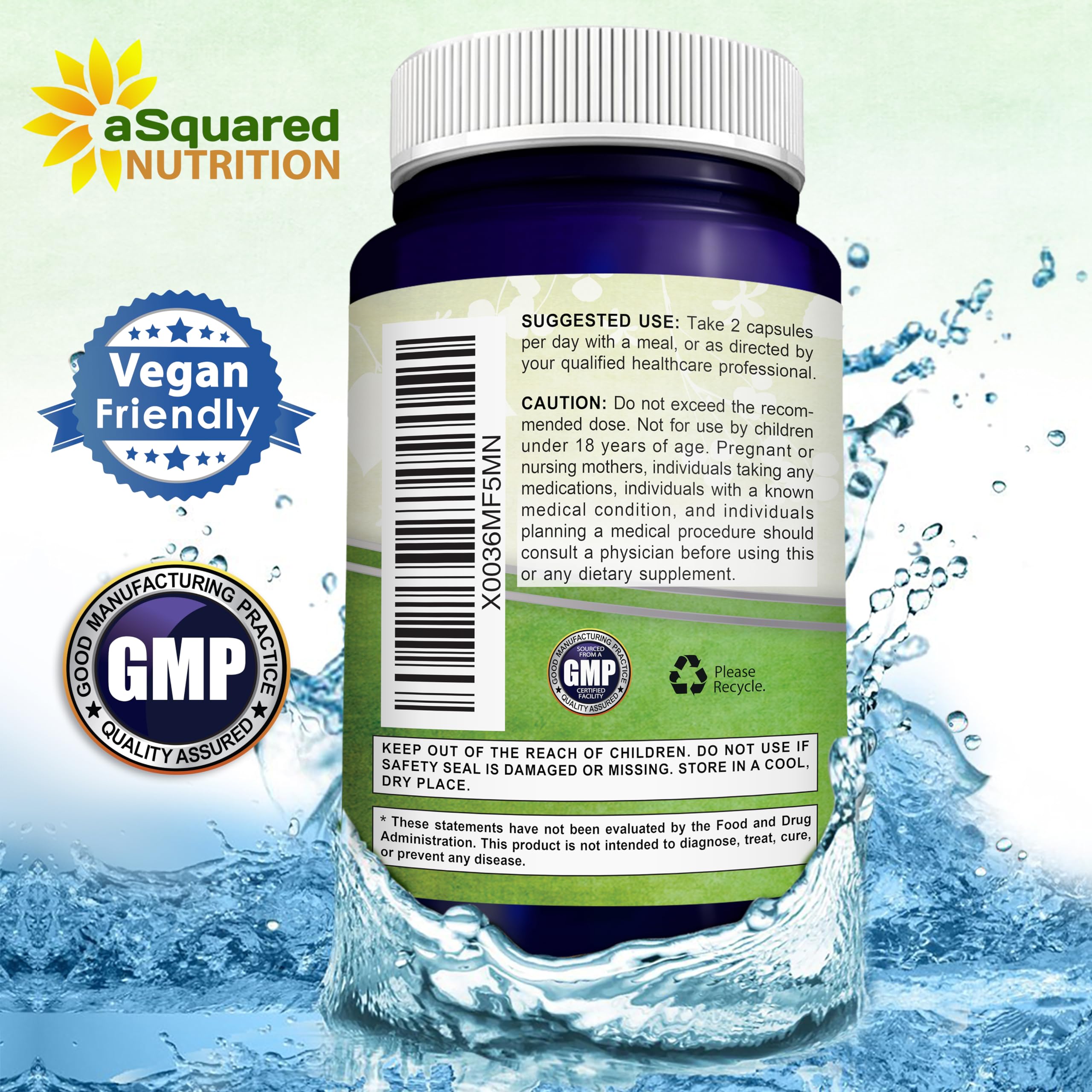 Foto 8 pulgar | Suplemento De Luteolina Asquared Nutrition 100 Mg - 120 Cápsulas - Venta Internacional.