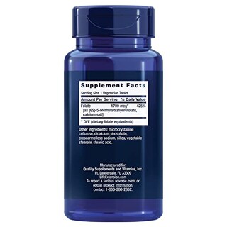 Foto 2 | Folato Optimizado Supplement Life Extension, 1700 Mcg, 100 Tabletas - Venta Internacional.