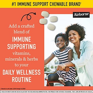Foto 5 | Tabletas Masticables Airborne De 1000 Mg De Vitamina C Con Zinc, 96 Unidades - Venta Internacional.