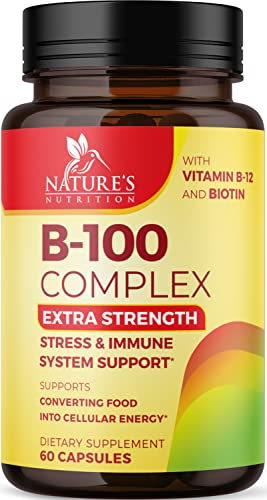 Foto 2 pulgar | Suplemento B Complex Nature's Nutrition B-100 60 Cápsulas - Venta Internacional.