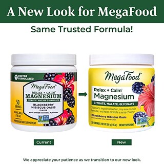 Foto 2 | Magnesio En Polvo Megafood Relax Calm Blackberry Hibiscus 200 - Venta Internacional.