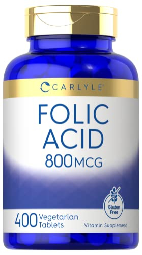 Foto 2 pulgar | Suplemento De Ácido Fólico Carlyle, Tabletas De 800 Mcg, 400 Unidades - Venta Internacional.
