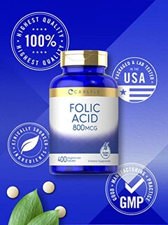 Foto 5 | Suplemento De Ácido Fólico Carlyle, Tabletas De 800 Mcg, 400 Unidades - Venta Internacional.
