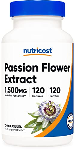 Foto 2 pulgar | Suplemento Nutricost Extracto De Pasiflora 1500 Mg 120 Cápsulas - Venta Internacional.