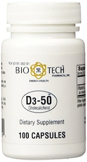 Foto 1 | Suplemento Biotech Pharmacal D3-50 50 50 000 Ui 100 Cápsulas - Venta Internacional.