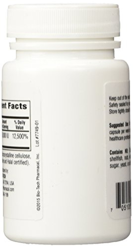 Foto 4 pulgar | Suplemento Biotech Pharmacal D3-50 50 50 000 Ui 100 Cápsulas - Venta Internacional.