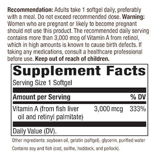 Foto 4 | Suplemento De Vitamina A De Nature's Way, 3000 Mcg, 100 Cápsulas Blandas - Venta Internacional.
