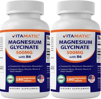 Foto 1 | Suplemento Vitamático De Glicinato De Magnesio, 500 Mg, Tableta X180 - Venta Internacional.