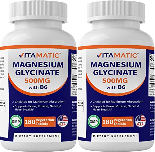 Foto 3 pulgar | Suplemento Vitamático De Glicinato De Magnesio, 500 Mg, Tableta X180 - Venta Internacional.