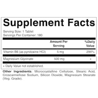 Foto 3 | Suplemento Vitamático De Glicinato De Magnesio, 500 Mg, Tableta X180 - Venta Internacional.
