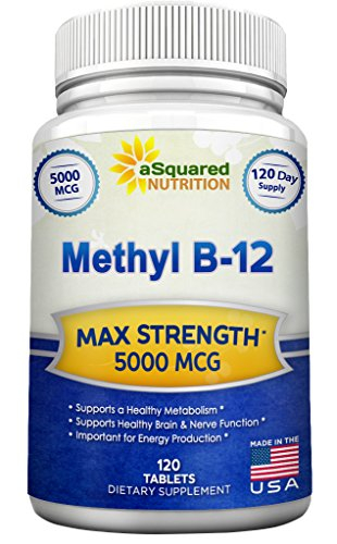 Suplemento De Vitamina B12 De Squared Nutrition, 5000 Mcg, 120 Comprimidos - Venta Internacional.