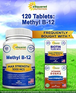 Foto 4 | Suplemento De Vitamina B12 De Squared Nutrition, 5000 Mcg, 120 Comprimidos - Venta Internacional.