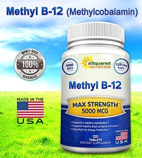 Foto 6 | Suplemento De Vitamina B12 De Squared Nutrition, 5000 Mcg, 120 Comprimidos - Venta Internacional.