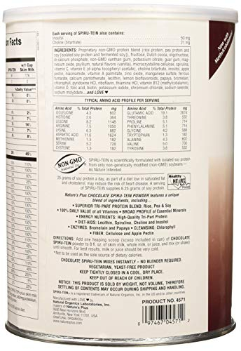 Foto 3 pulgar | Proteína en Polvo Nature's Plus Spiru-tein Chocolate 952 gr - Venta Internacional