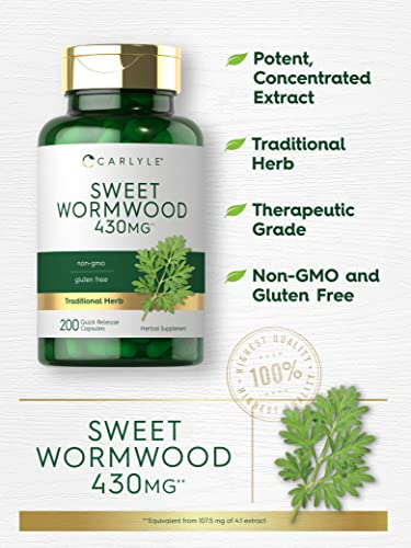 Foto 4 pulgar | Suplemento Carlyle Sweet Wormwood 430 Mg 200 Cápsulas - Venta Internacional.