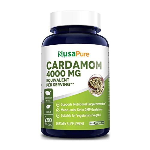 Foto 2 pulgar | Suplemento De Extracto De Cardamomo Nusapure 4000 Mg 200 Cápsulas - Venta Internacional.