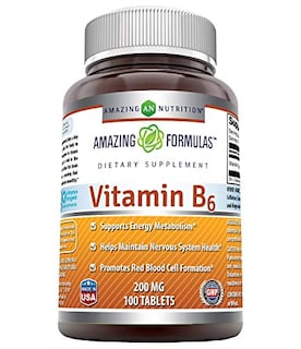 Foto 1 | Suplemento Dietético De Vitamina B6 Amazing Formulas 200 Mg 100 Tabletas - Venta Internacional.