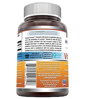 Foto 3 | Suplemento Dietético De Vitamina B6 Amazing Formulas 200 Mg 100 Tabletas - Venta Internacional.