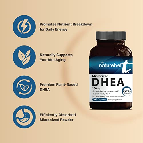 Foto 4 pulgar | Suplemento Naturebell Dhea Extra Strength 100 Mg 200 Cápsulas - Venta Internacional.