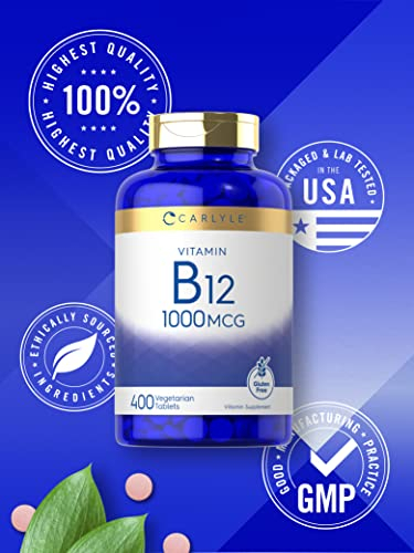 Foto 6 pulgar | Suplemento Carlyle De Vitamina B12 1000 Mcg | 400 Tabletas - Venta Internacional.