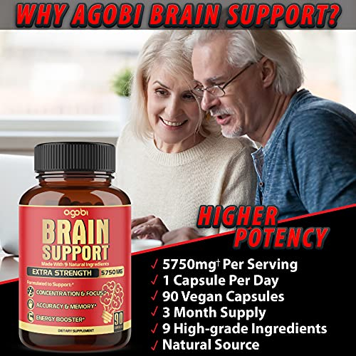 Foto 6 pulgar | Suplemento Agobi Brain Support 9 En 1 5750 Mg 90 Cápsulas - Venta Internacional.