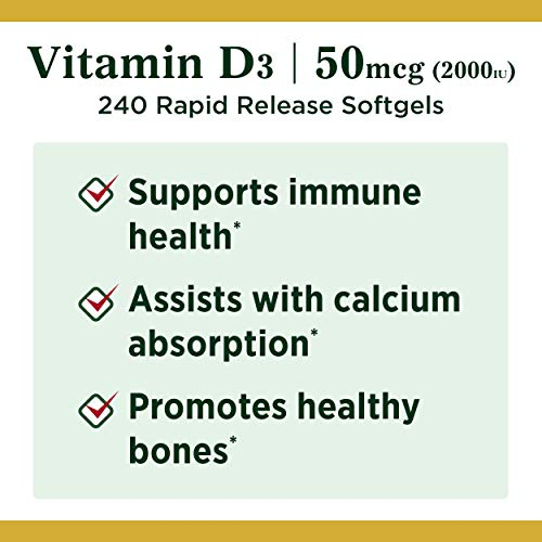 Foto 4 pulgar | Suplemento De Vitamina D De Nature's Bounty, 2000 Ui, 240 Cápsulas Blandas - Venta Internacional.