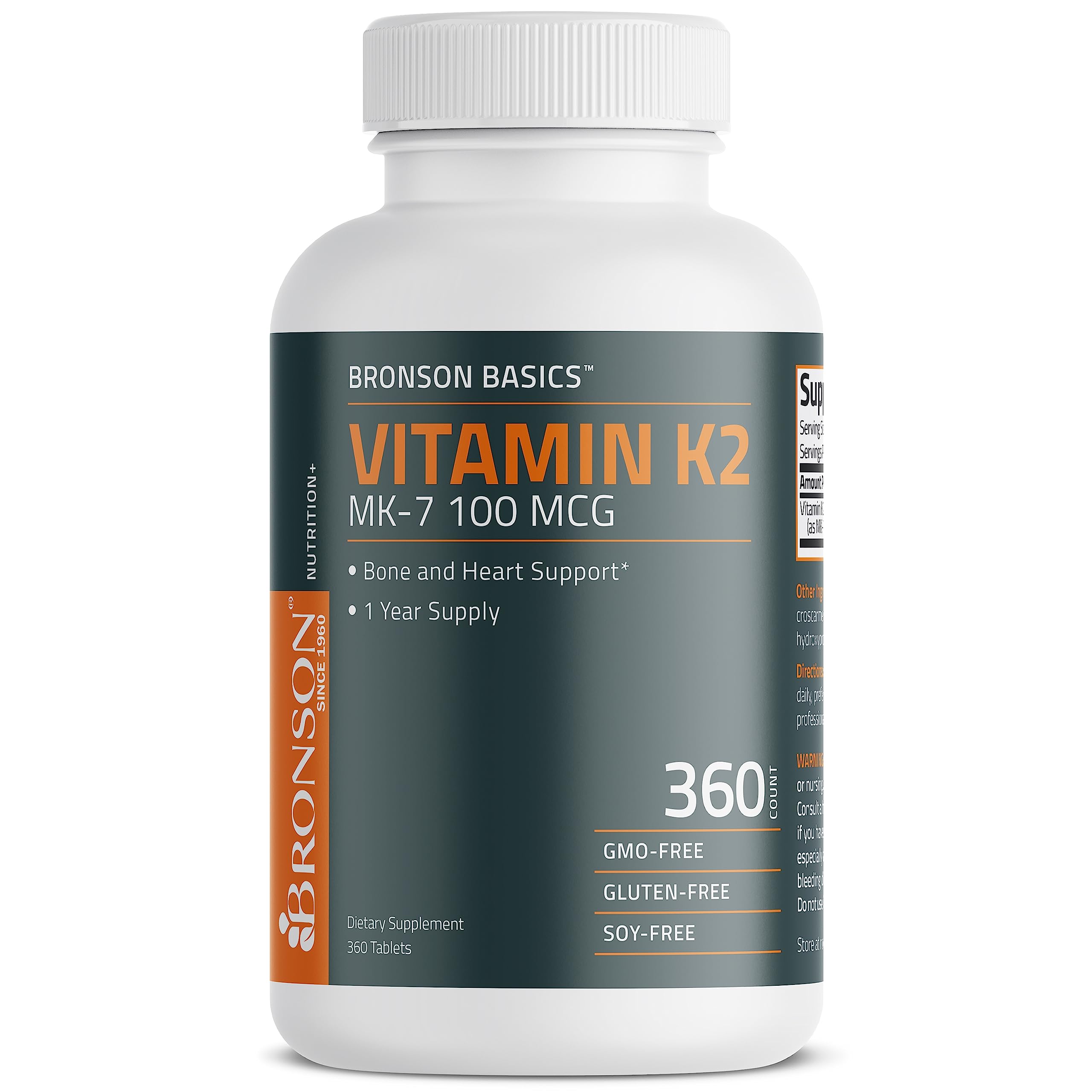 Foto 6 pulgar | Suplemento Bronson De Vitamina K2 Mk-7 De 100 Mcg Para Huesos Fuertes - Venta Internacional.
