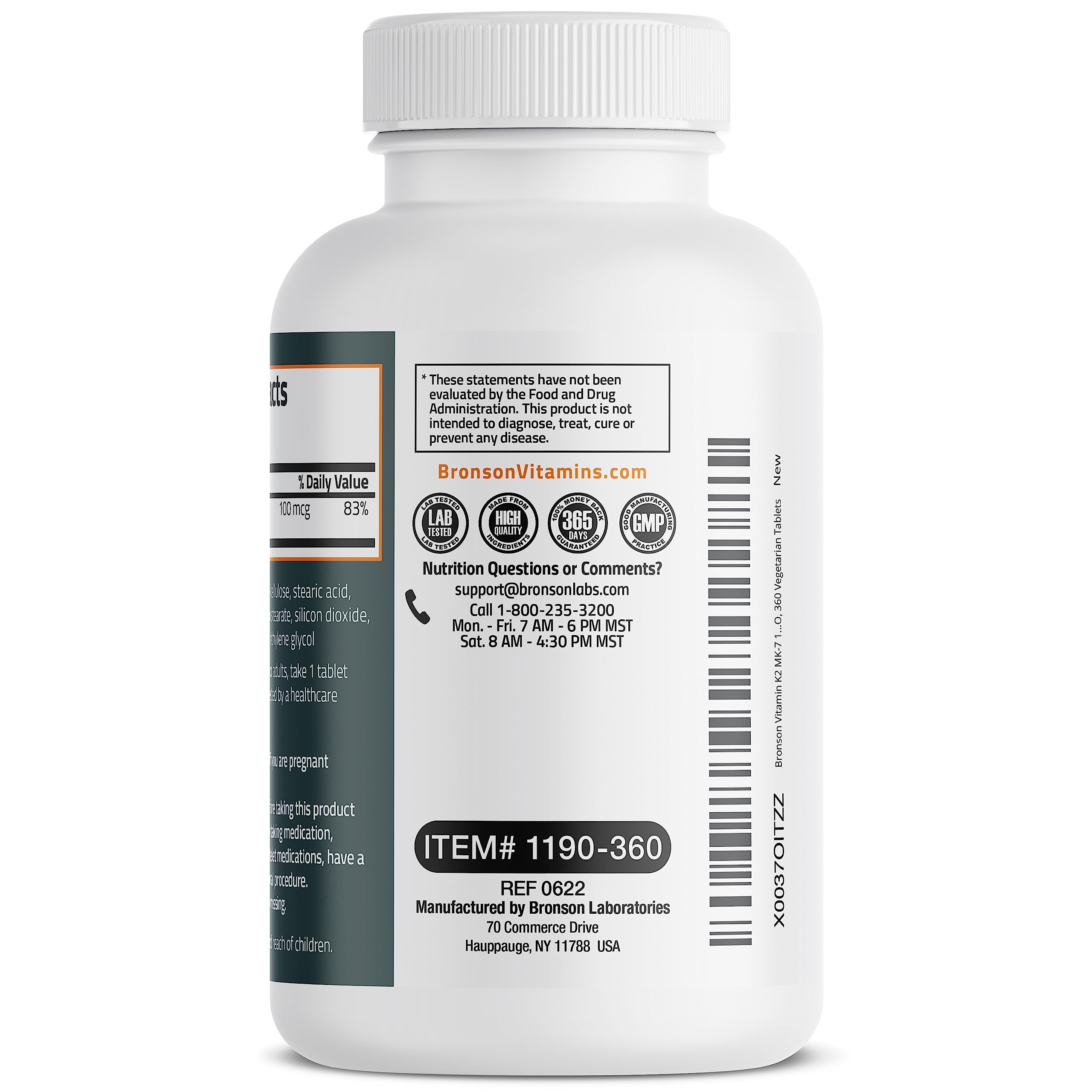 Foto 8 pulgar | Suplemento Bronson De Vitamina K2 Mk-7 De 100 Mcg Para Huesos Fuertes - Venta Internacional.