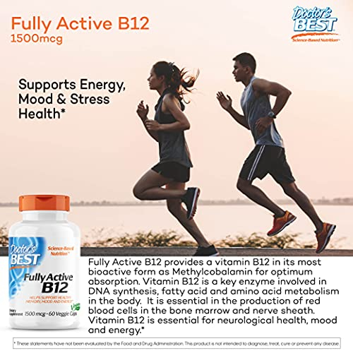 Foto 5 pulgar | Suplemento Doctor's Best Fully Active B12 1500 MCG 60 Tabletas - Venta Internacional