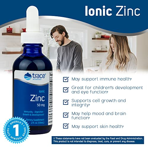 Foto 3 pulgar | Suplemento De Zinc Iónico Líquido Trace Minerals Research, 60 Ml - Venta Internacional.
