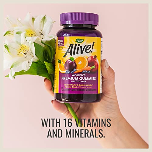 Foto 4 pulgar | Multivitaminas En Gomitas ¡nature's Way Alive! Premium Para Mujer 75 - Venta Internacional.
