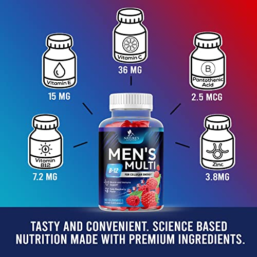 Foto 5 | Gomitas Multivitamínicas Nature's Nutrition Para Hombres, 60 Gomitas Diarias - Venta Internacional.