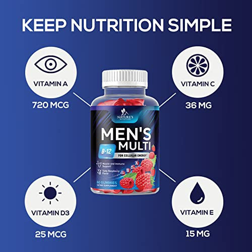 Foto 7 pulgar | Gomitas Multivitamínicas Nature's Nutrition Para Hombres, 60 Gomitas Diarias - Venta Internacional.