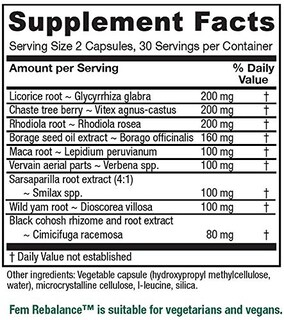 Foto 2 | Suplemento Vitanica Femrebalance Hormone Balance 60 Cápsulas - Venta Internacional.