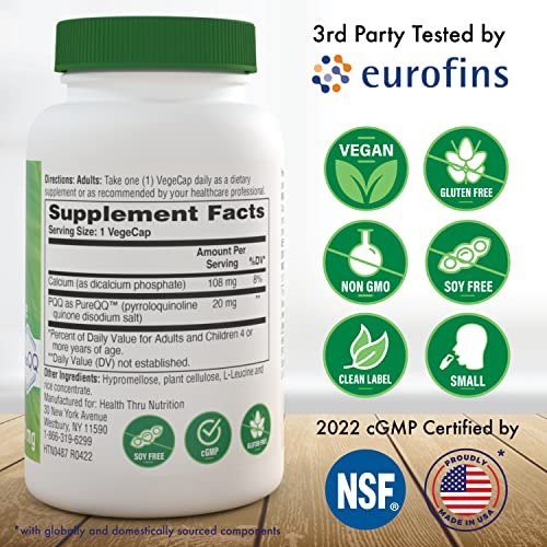 Foto 2 | Suplemento Health Thru Nutrition Pqq 20 Mg De Pirroloquinolina Q - Venta Internacional.