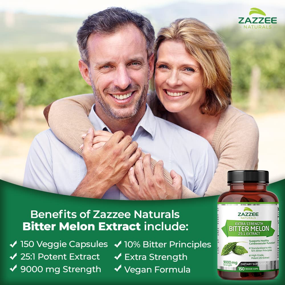 Foto 4 pulgar | Suplemento De Extracto De Melón Amargo Zazzee Extra Strength 9000 Mg - Venta Internacional.