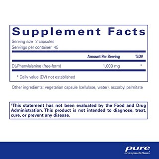 Foto 2 | Suplemento De Aminoácidos Pure Encapsulations Dl-fenilalanina - Venta Internacional.