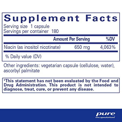 Foto 3 pulgar | Suplemento Pure Encapsulations Niacitol 650 Mg 180 Cápsulas - Venta Internacional.