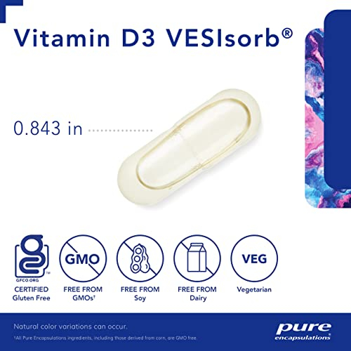 Foto 4 pulgar | Suplemento Pure Encapsulations De Vitamina D3 Vesisorb 60 Cápsulas - Venta Internacional.