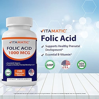 Foto 3 | Suplemento De Ácido Fólico Vitamático 1000 Mcg (1 Mg) 240 Tabletas - Venta Internacional.