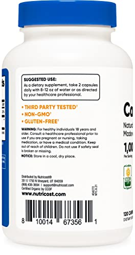 Foto 4 pulgar | Suplemento Nutricost Camu Camu 1000 Mg 120 Cápsulas Con 200 Mg  - Venta Internacional.