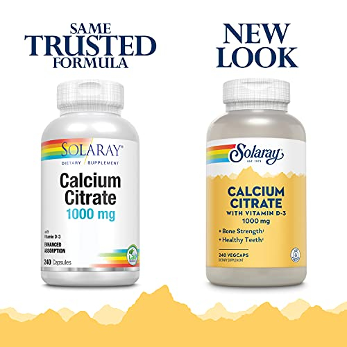 Foto 3 pulgar | Suplemento De Citrato De Calcio Solaray Con Vitamina D3 1000 Mg 240  - Venta Internacional.