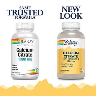 Foto 2 | Suplemento De Citrato De Calcio Solaray Con Vitamina D3 1000 Mg 240 - Venta Internacional.