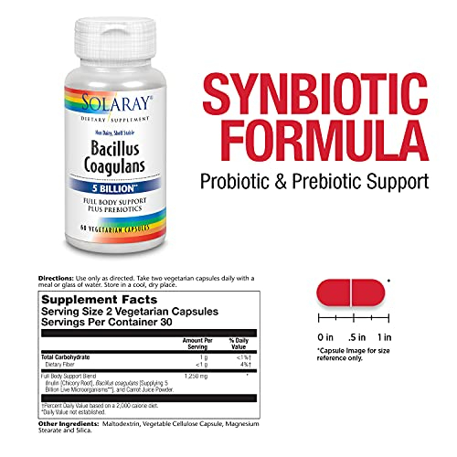 Foto 4 pulgar | Suplemento Probiótico Solaray Bacillus Coagulans 5b Cfus 60 V - Venta Internacional.
