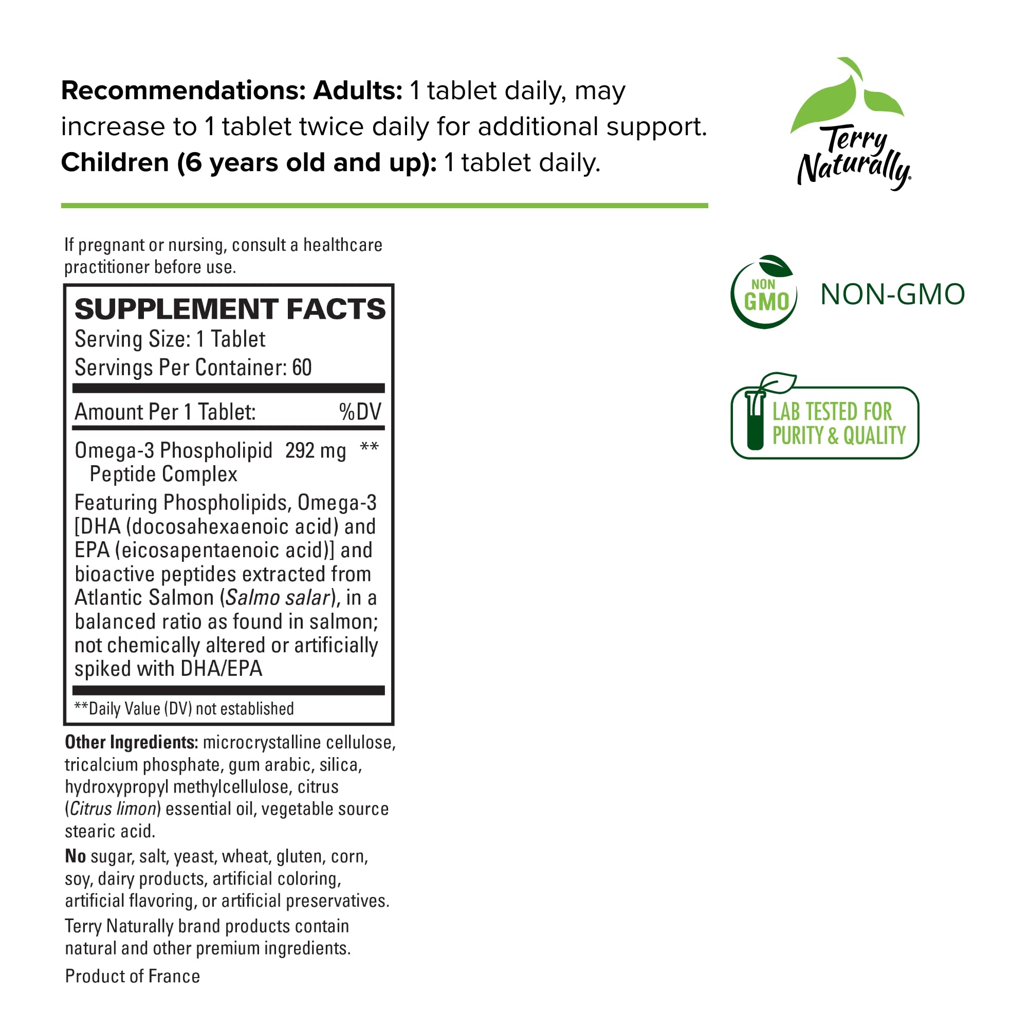 Foto 3 pulgar | Suplemento Terry Naturally Vectomega Omega-3 60 Comprimidos X 2 - Venta Internacional.