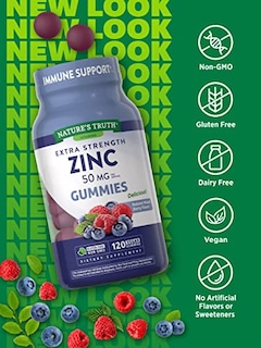 Foto 4 | Suplemento De Gomitas De Zinc Nature's Truth, 50 Mg, 120 Unidades - Venta Internacional.