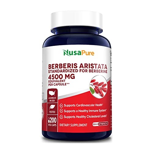 Foto 2 pulgar | Suplemento Nusapure Berberine Hci 4500 Mg 200 Cápsulas Vegetarianas - Venta Internacional.