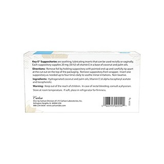 Foto 2 | Supositorios Carlson Key-e 30 Ui De Vitamina E Vaginal Y Rectal - Venta Internacional.