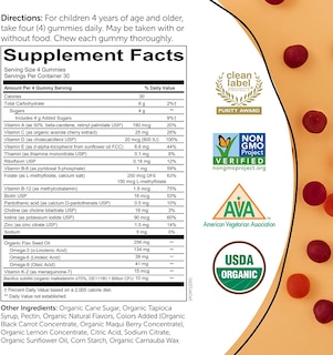 Foto 2 | Suplemento Multivitamínico Diario Orgánico Gummy Kids De Smartypants - Venta Internacional.