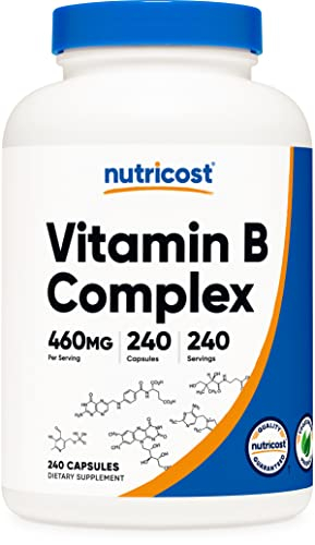 Foto 2 pulgar | Suplemento Nutricost Vitamina B Complex 460 Mg 240 Cápsulas - Venta Internacional.